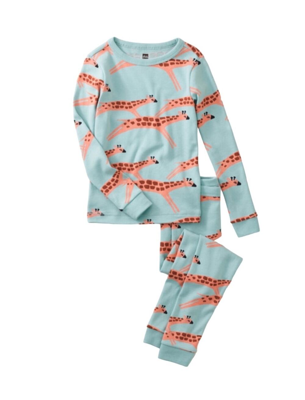 Tea Collection Long Sleeve Giraffe Pajamas. 100% Cotton. 3-6 Months. NWT
